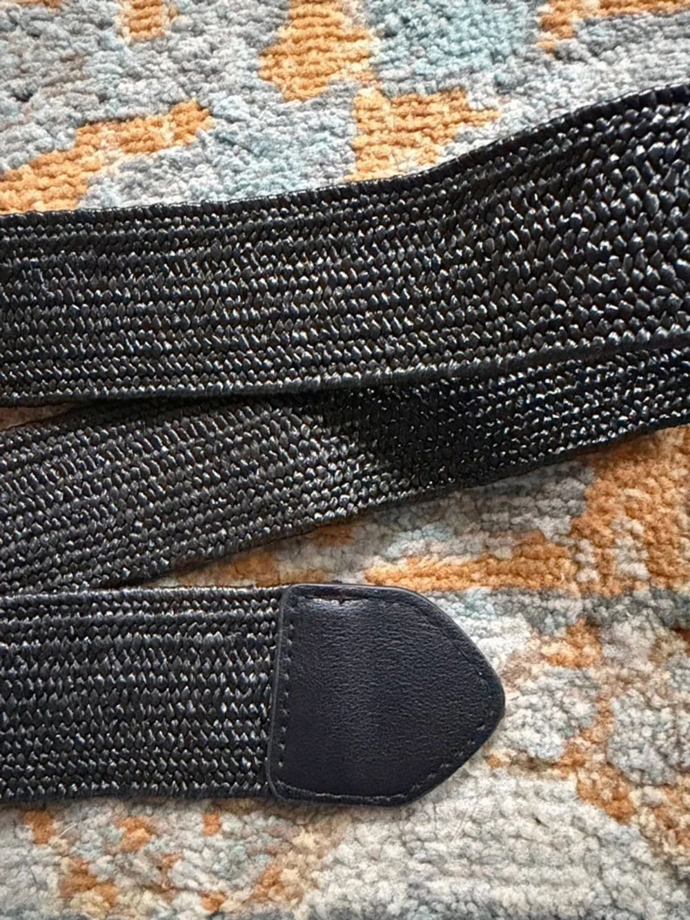august + delilah Alexa Woven Stretch Belt in Black